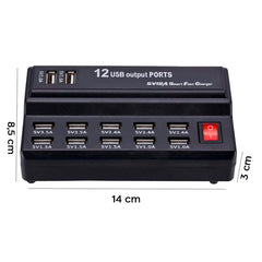 Station de charge 12 ports USB 60W Q-CD10P Charge simultanée avec interrupteur