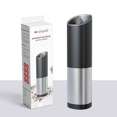 Moulin à sel et à poivre électrique alimenté batterie en acier bouton réglable