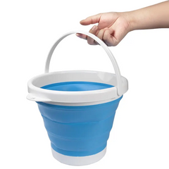 Seau pliable silicone capacité de 5L portable gain d'espace pour le camping