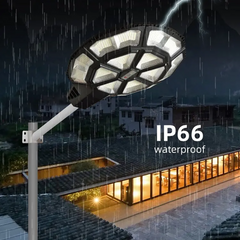 Lampe solaire de rue Jortan 500W IP66 Télécommande et minuterie