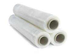 Lot 3 rouleaux film rétractable transparent élastique manuel 23 µm 2,4 kg 500 mm