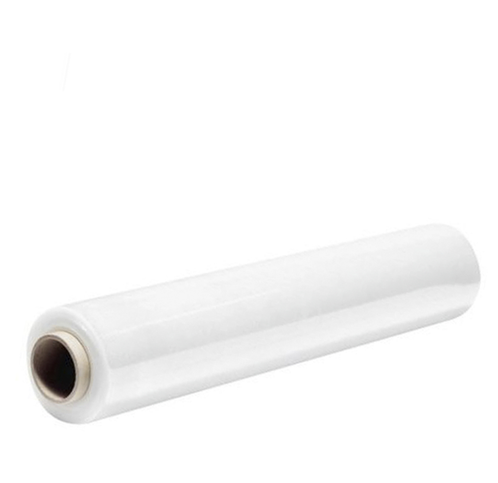 Pack 18 films étirables manuels blancs de 23 MY 3 mètres de long 2,4 kg, 500 mm