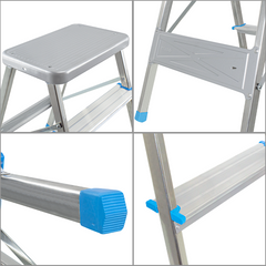 Tabouret 3 marches SCAB en aluminium H64cm art.850 avec crochet de sécurité