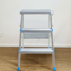 Tabouret 3 marches SCAB en aluminium H64cm art.850 avec crochet de sécurité