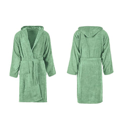 Peignoir éponge unisexe SUPREMA pour adulte avec capuche et poches couleur unie