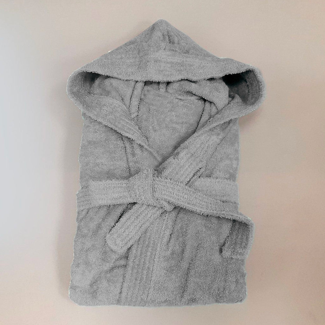 Peignoir éponge unisexe SUPREMA pour adulte avec capuche et poches couleur unie