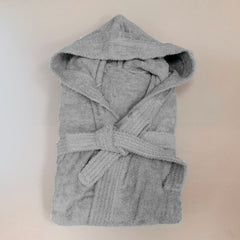 Peignoir éponge unisexe SUPREMA pour adulte avec capuche et poches couleur unie