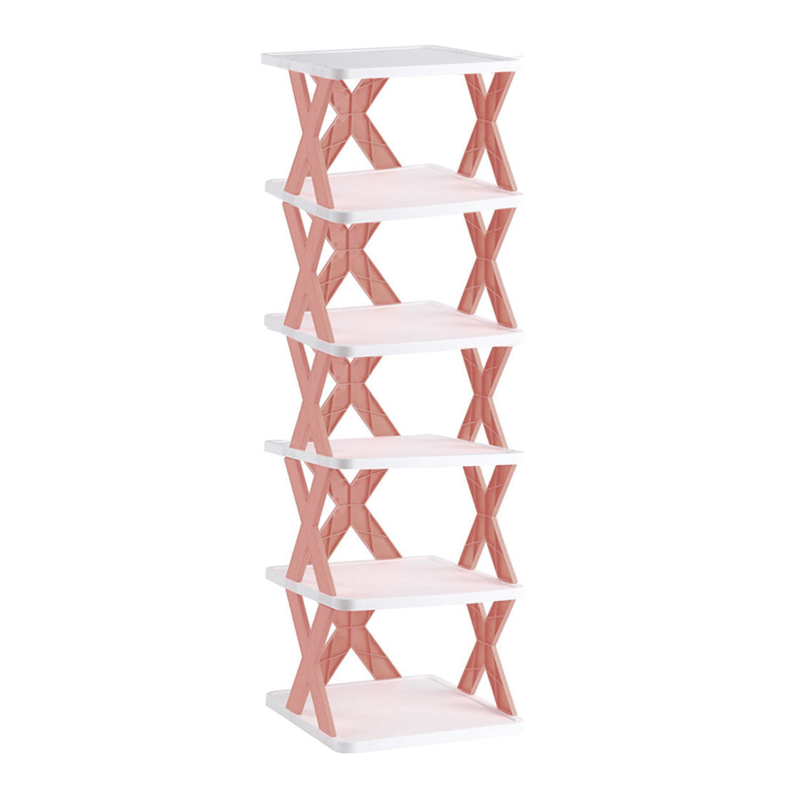 Étagère à chaussures 6 étagères de rangement Étagère modulaire H82 Gain d'espace