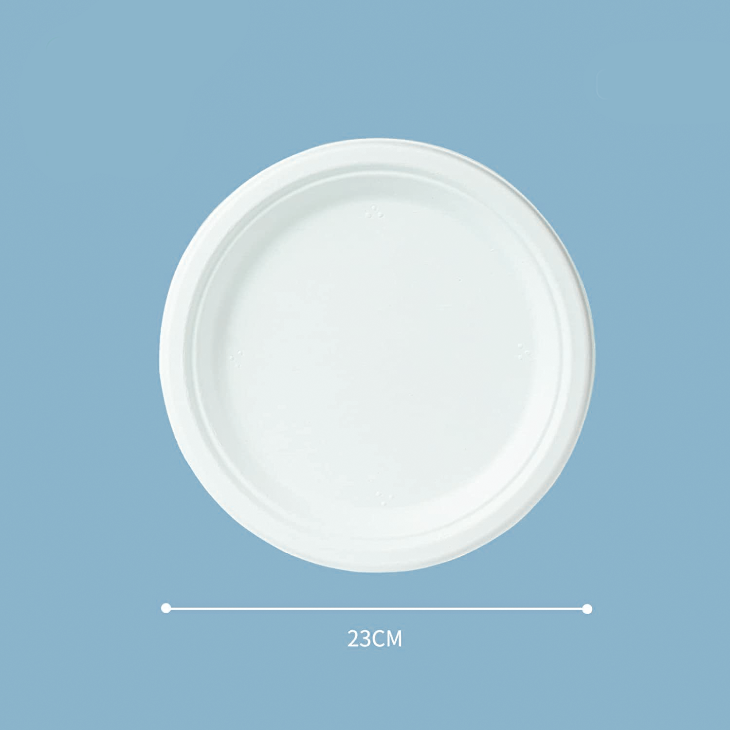 Lot de 20 Assiettes en Papier de 23 cm Jetables, Biodegradables et Écologiques