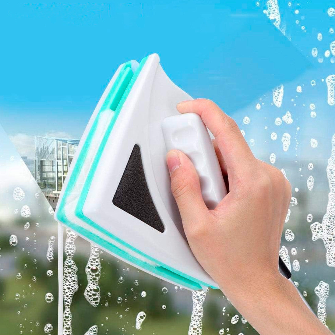 Nettoyeur de vitres magnétique avec double face pour fenêtres en verre