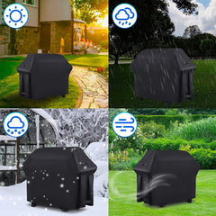Housse imperméable pour barbecues jardin 190X71X117 noire avec fermeture velcro