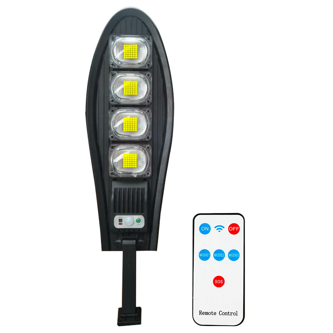 Lampe Solaire Phare Lanterne 80W W779B avec Détecteur Mouvement et Télécommande