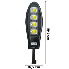 Lampe Solaire Phare Lanterne 80W W779B avec Détecteur Mouvement et Télécommande