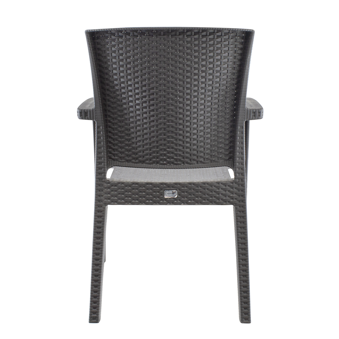 Ensemble 2 chaises d'extérieur CATAS résine effet rotin accoudoirs empilables
