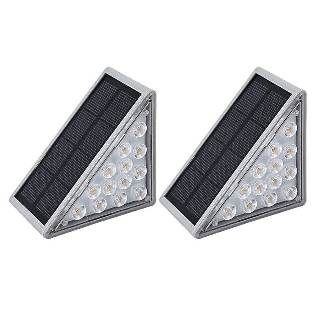 Set 2 lampes solaires LED pour escaliers lumière froide 6500K  pour extérieur