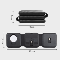 Base de charge magnétique 3 en 1 Chargeur sans fil pliable, deux couleurs