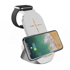 Chargeur sans fil magnétique 3 en 1 pour écouteurs, smartphone et smartwatch