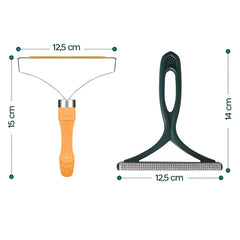 Ensemble de 2 Enleveurs de Peluches Manuelles Brosse Gratte-Peluches Portable