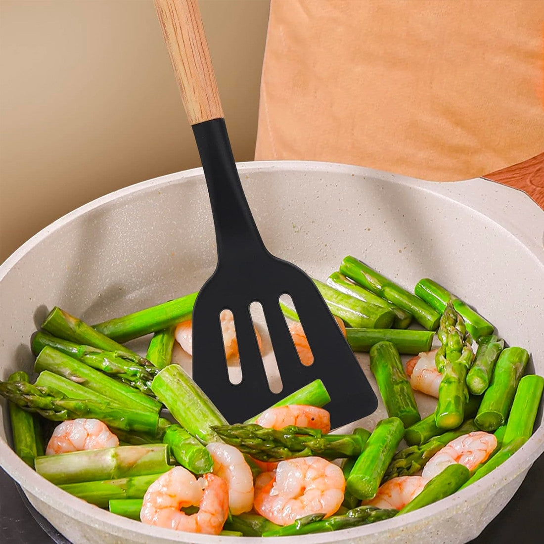 Set 12 ustensiles cuisine silicone qualité alimentaire antiadhésifs résistants