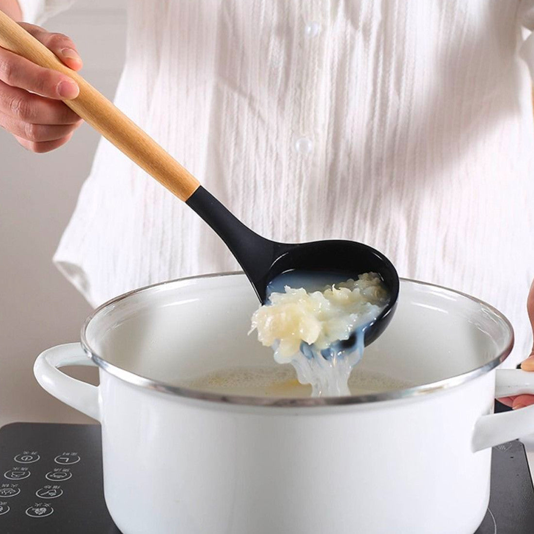 Set 12 ustensiles cuisine silicone qualité alimentaire antiadhésifs résistants