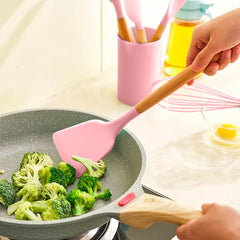 Set 12 ustensiles cuisine silicone qualité alimentaire antiadhésifs résistants