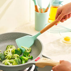 Set 12 ustensiles cuisine silicone qualité alimentaire antiadhésifs résistants