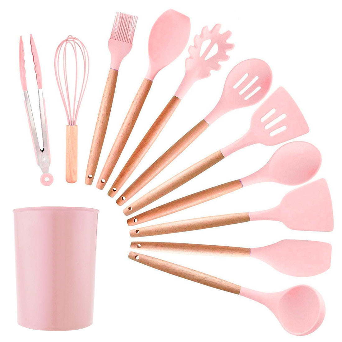 Set 12 ustensiles cuisine silicone qualité alimentaire antiadhésifs résistants