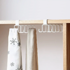 Support suspendu pour tasses et verres avec 12 crochets de rangement en métal