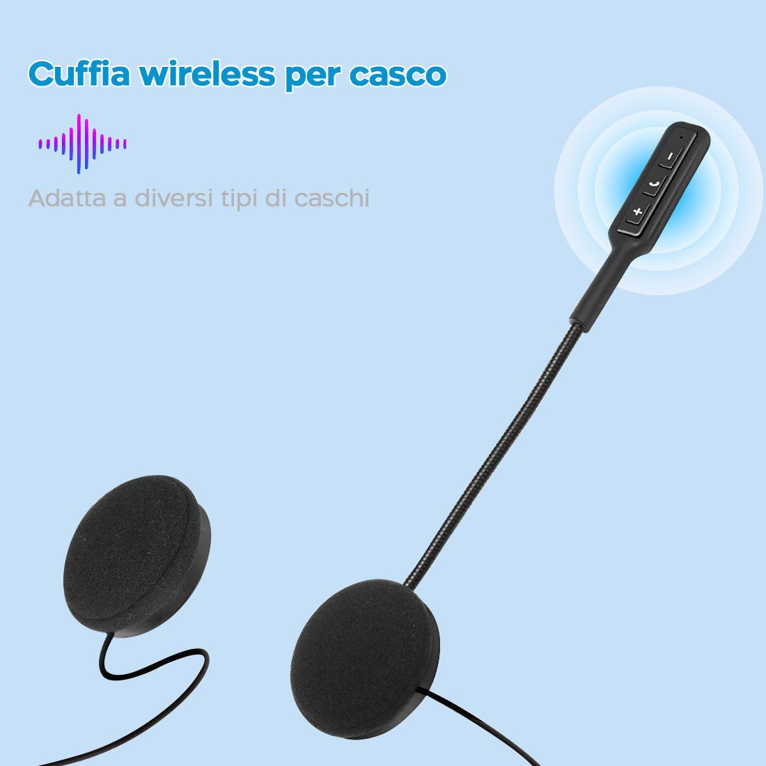 Écouteurs pour casque de moto avec Bluetooth et serre-tête pour les appels