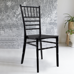 Ensemble de 6 chaises Chiavari noires au design vintage classique