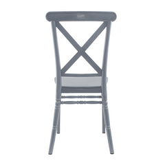 Ensemble 4 chaises Sidney polypropylène gris vintage pour la restauration