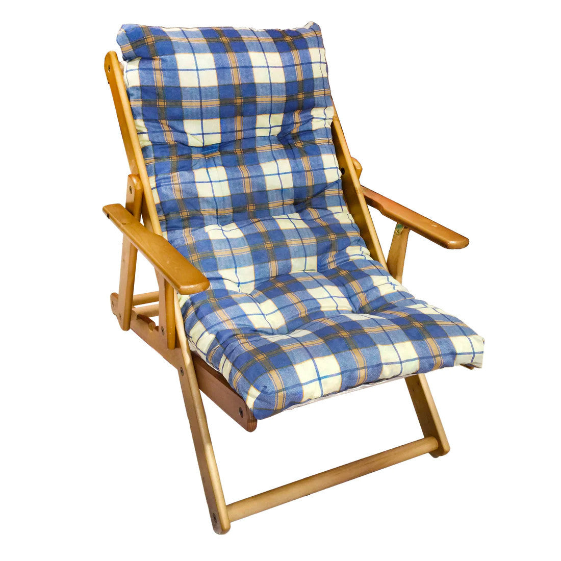 Coussin remplacement rembourré bois pour fauteuil relaxant MAS026 Motif écossais