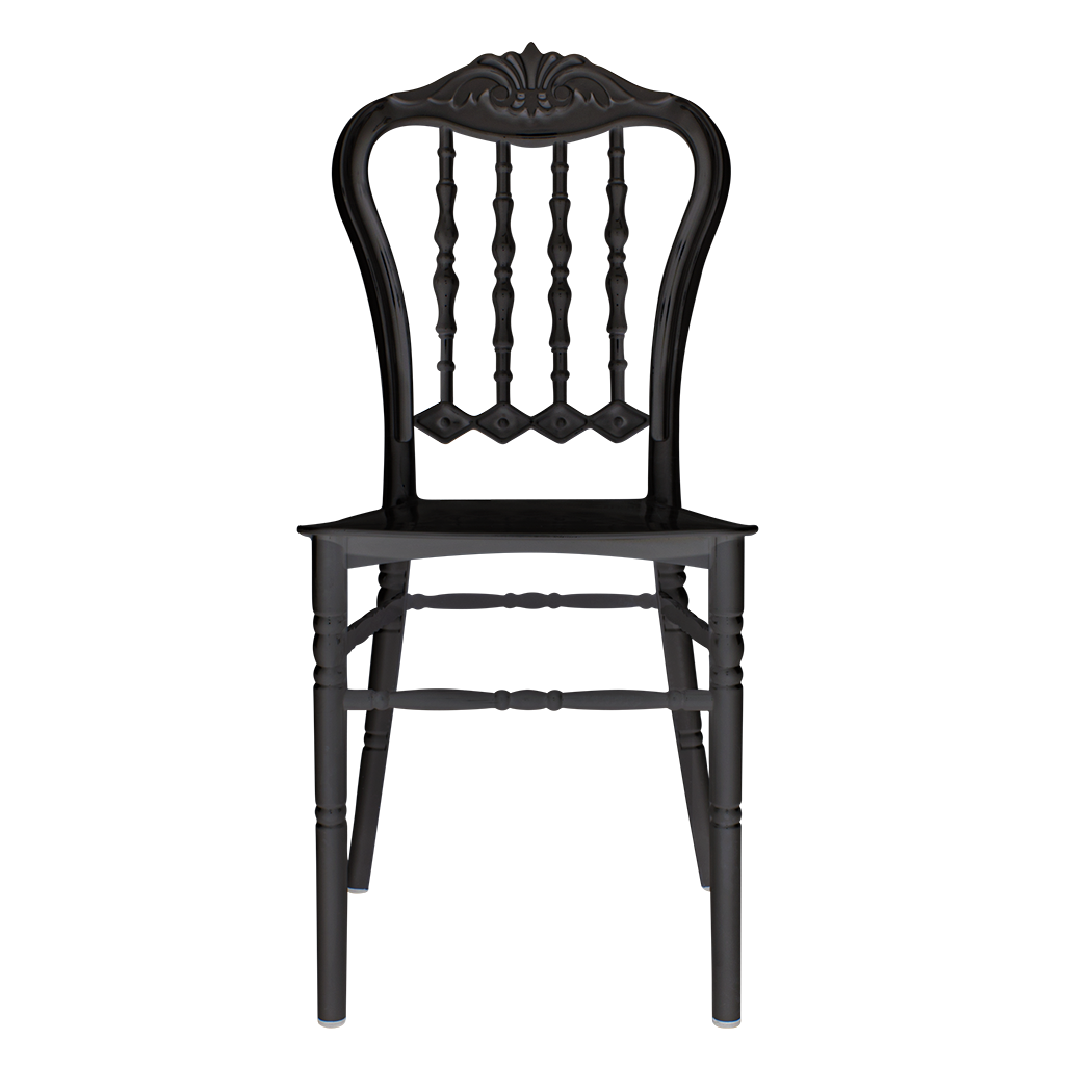 2 chaises blanches Emilia polypropylène au design adapté à la restauration