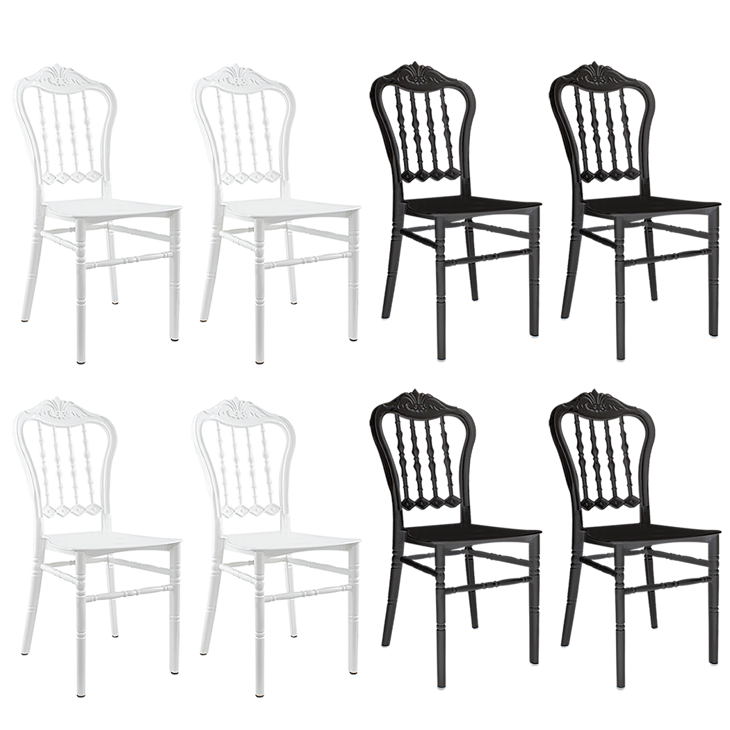 Set 4 chaises Emilia en polypropylène design pour la restauration et événements