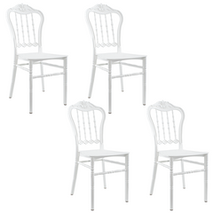 Set 4 chaises Emilia en polypropylène design pour la restauration et événements