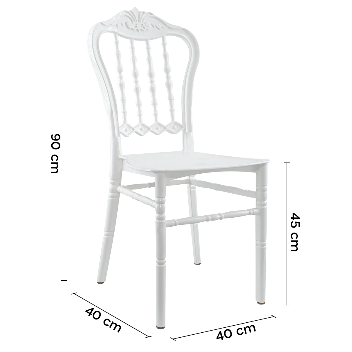 Set 6 chaises Emilia en polypropylène design pour la restauration et événements