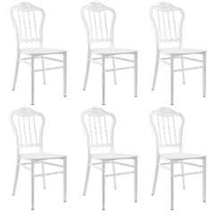 Set 6 chaises Emilia en polypropylène design pour la restauration et événements