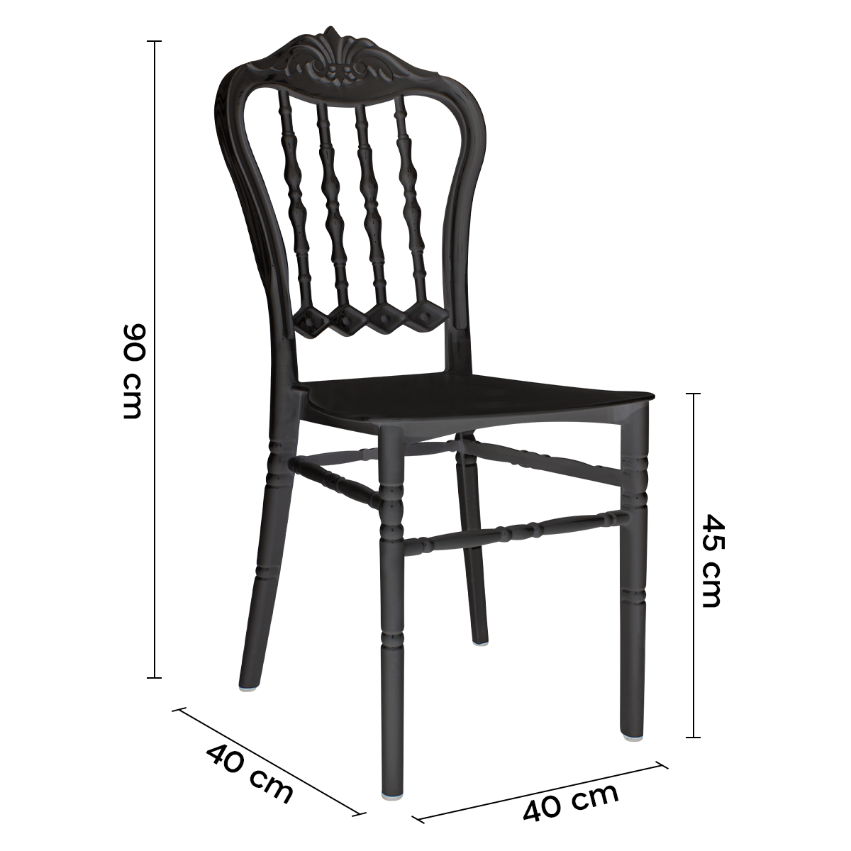 Set 6 chaises Emilia en polypropylène design pour la restauration et événements