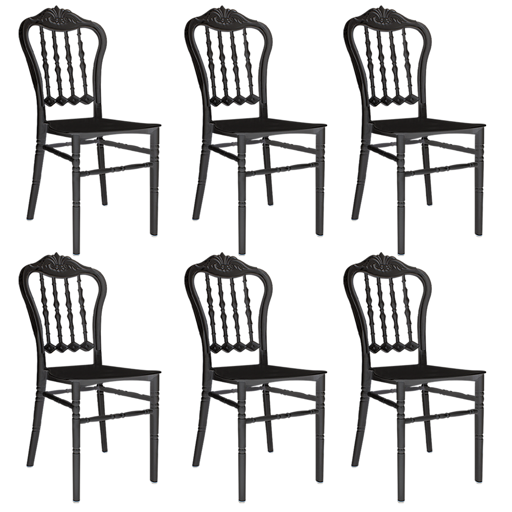 Set 6 chaises Emilia en polypropylène design pour la restauration et événements