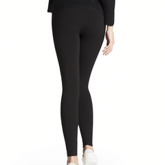 3 leggings sport pour femmes en noir bleu et marron en tissu élastique d'automne