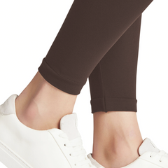 3 leggings sport pour femmes en noir bleu et marron en tissu élastique d'automne