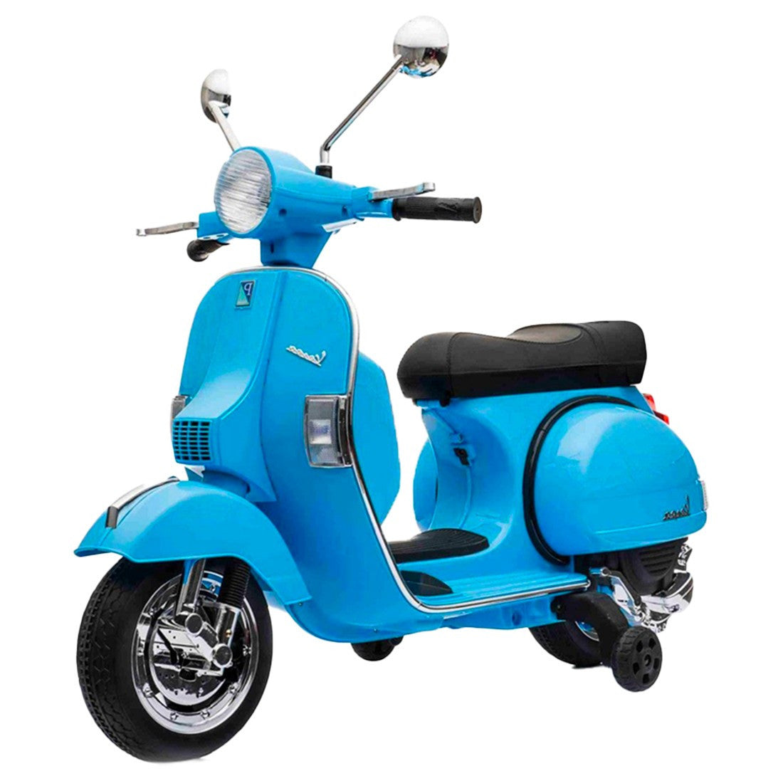 LT887 Moto électrique PIAGGIO pour enfants VESPA PX avec roulettes laterales