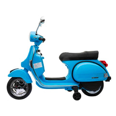 LT887 Moto électrique PIAGGIO pour enfants VESPA PX avec roulettes laterales