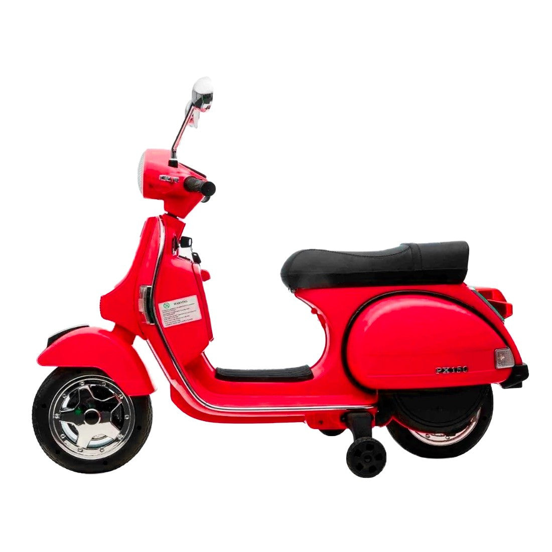 LT887 Moto électrique PIAGGIO pour enfants VESPA PX avec roulettes laterales