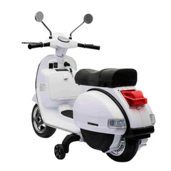 LT887 Moto électrique PIAGGIO pour enfants VESPA PX avec roulettes laterales