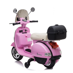 Piaggio Vespa PX 150 Full Electrique 12V pour Enfant avec coffre et paravent MP3
