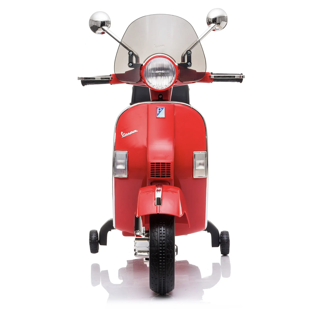 Piaggio Vespa PX 150 Full Electrique 12V pour Enfant avec coffre et paravent MP3