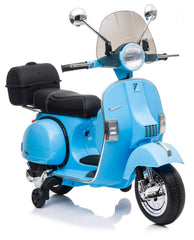 Piaggio Vespa PX 150 Full Electrique 12V pour Enfant avec coffre et paravent MP3