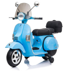 Piaggio Vespa PX 150 Full Electrique 12V pour Enfant avec coffre et paravent MP3