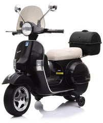 Piaggio Vespa PX 150 Full Electrique 12V pour Enfant avec coffre et paravent MP3